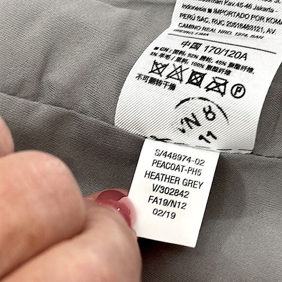 Old Navy Pea Coat Size XXL Brushed Heather Grey - Picture 13 of 13